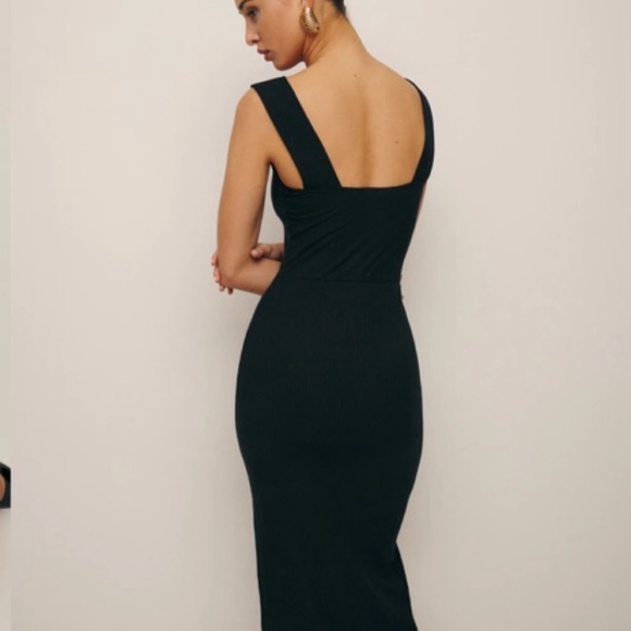 Reformation Cassi Knit Dress | Black | Small - Picture 2 of 8